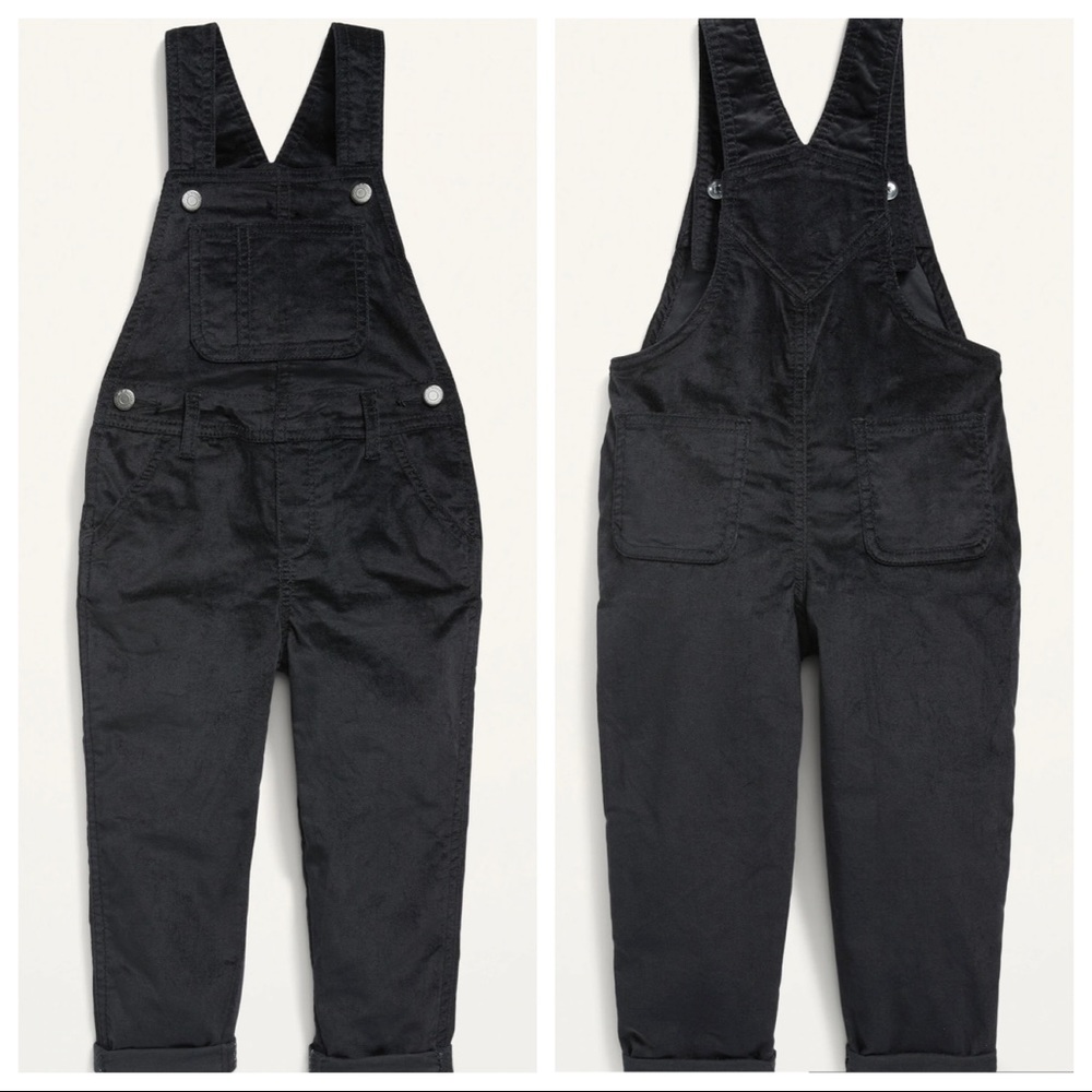 OLD NAVY Slouchy Straight Velvet Overalls for Toddler Girls